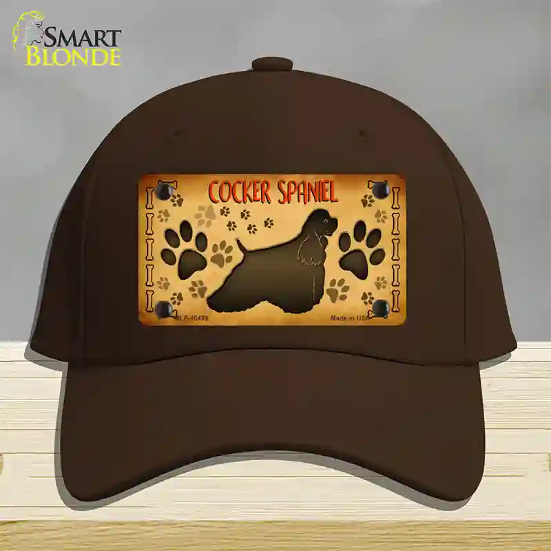 Cocker Spaniel Novelty License Plate Hat Cotton / Dark Brown