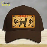 Chihuahua Novelty License Plate Hat Cotton / Dark Brown