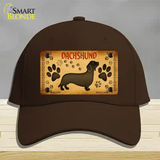 Dachshund Novelty License Plate Hat Cotton / Dark Brown