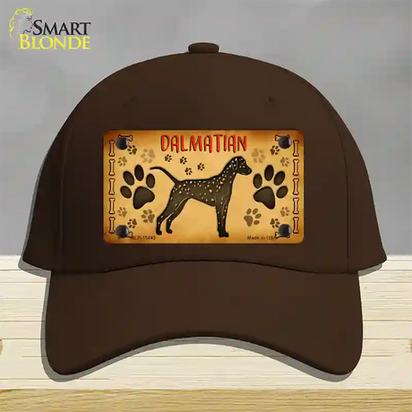 Dalmatian Novelty License Plate Hat Cotton / Dark Brown