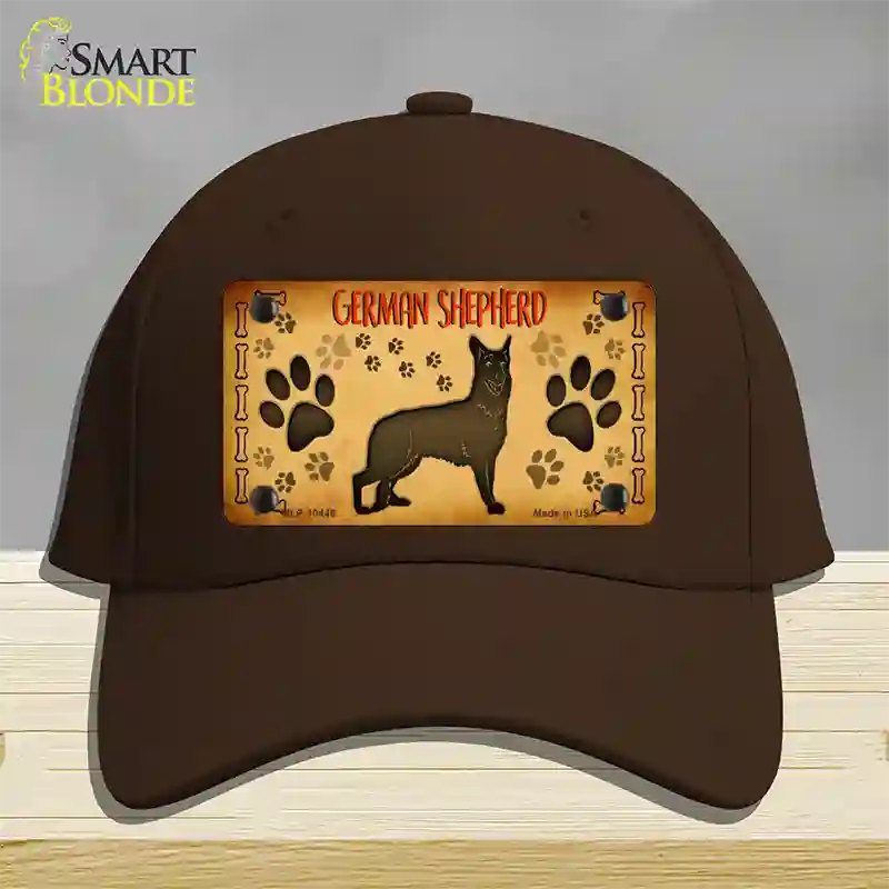 German Shepherd Novelty License Plate Hat Cotton / Dark Brown