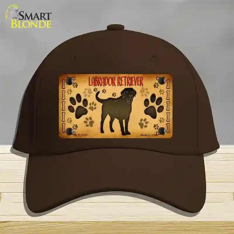 Labrador Retriever Novelty License Plate Hat Cotton / Dark Brown