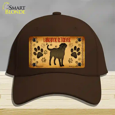 Labrador Retriever Novelty License Plate Hat Cotton / Dark Brown