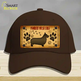 Pembroke Welsh Corgi Novelty License Plate Hat Cotton / Dark Brown