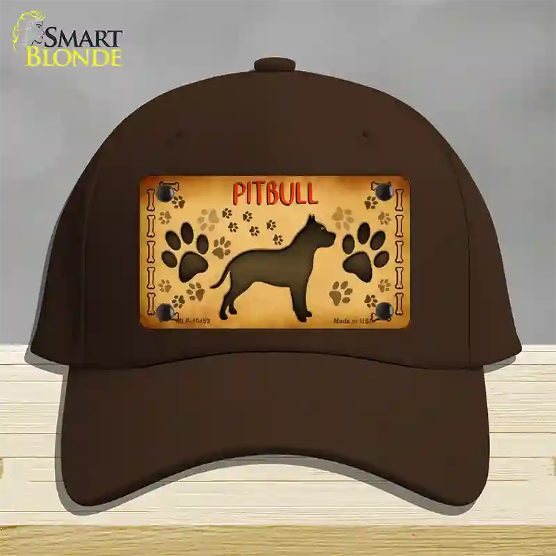 Pitbull Novelty License Plate Hat Cotton / Dark Brown