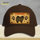 Pomeranian Novelty License Plate Hat Cotton / Dark Brown