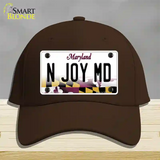 N Joy MD Maryland Novelty License Plate Hat Cotton / Dark Brown