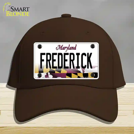 Frederick Maryland Novelty License Plate Hat Cotton / Dark Brown