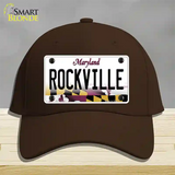 Rockville Maryland Novelty License Plate Hat Cotton / Dark Brown