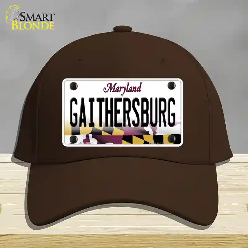 Gaithersburg Maryland Novelty License Plate Hat Cotton / Dark Brown