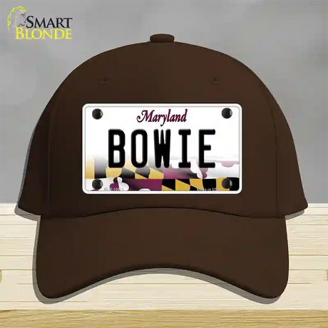 Bowie Maryland Novelty License Plate Hat Cotton / Dark Brown