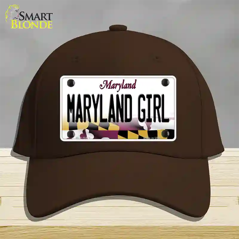 Maryland Girl Maryland Novelty License Plate Hat Cotton / Dark Brown