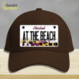 At The Beach Maryland Novelty License Plate Hat Cotton / Dark Brown