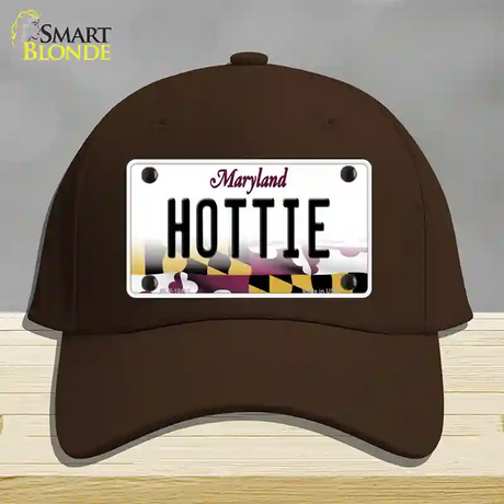 Hottie Maryland Novelty License Plate Hat Cotton / Dark Brown