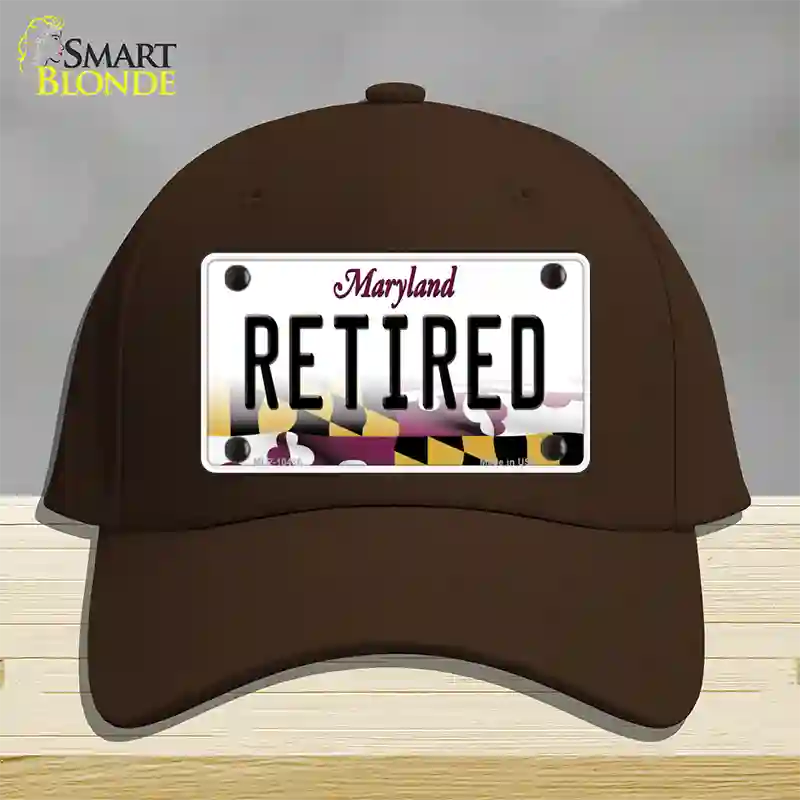 Retired Maryland Novelty License Plate Hat Cotton / Dark Brown