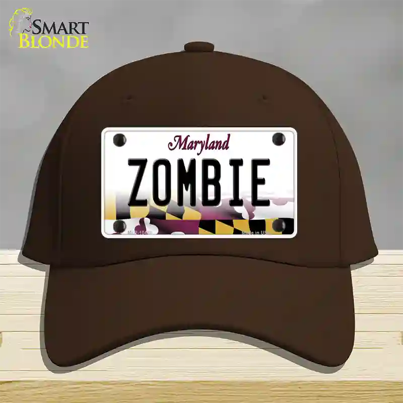 Zombie Maryland Novelty License Plate Hat Cotton / Dark Brown