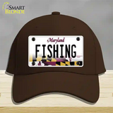 Fishing Maryland Novelty License Plate Hat Cotton / Dark Brown