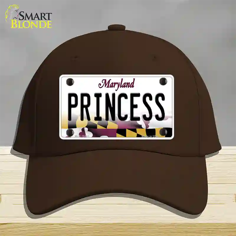 Princess Maryland Novelty License Plate Hat Cotton / Dark Brown