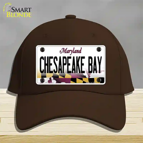 Chesapeake Bay Maryland Novelty License Plate Hat Cotton / Dark Brown