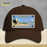 Wyoming Blank Novelty License Plate Hat Cotton / Dark Brown