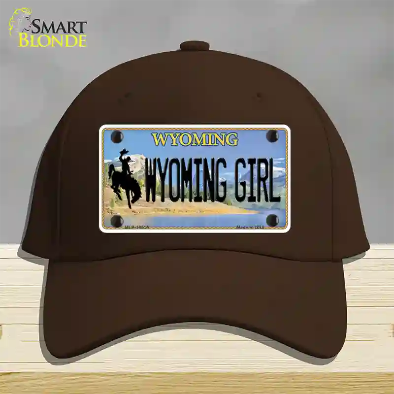 Wyoming Girl Novelty License Plate Hat Cotton / Dark Brown