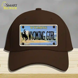 Wyoming Girl Novelty License Plate Hat Cotton / Dark Brown