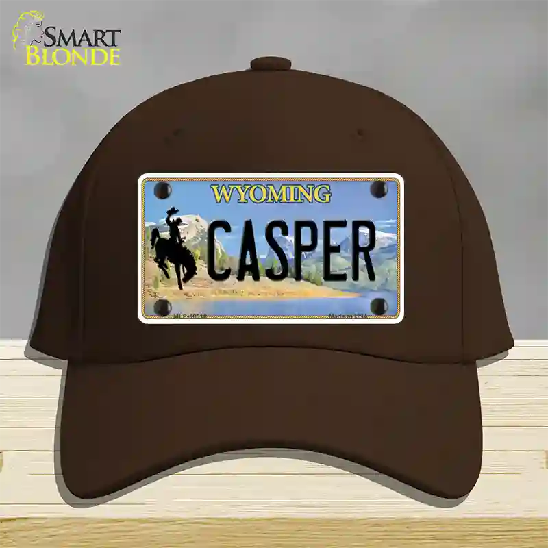 Casper Wyoming Novelty License Plate Hat Cotton / Dark Brown