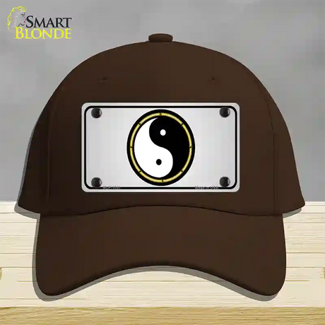 Yin And Yang Novelty License Plate Hat Cotton / Dark Brown