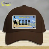 Cody Wyoming Novelty License Plate Hat Cotton / Dark Brown