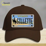 Gillette Wyoming Novelty License Plate Hat Cotton / Dark Brown