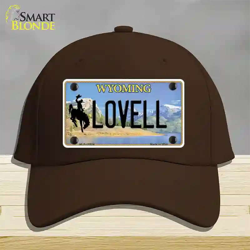 Lovell Wyoming Novelty License Plate Hat Cotton / Dark Brown