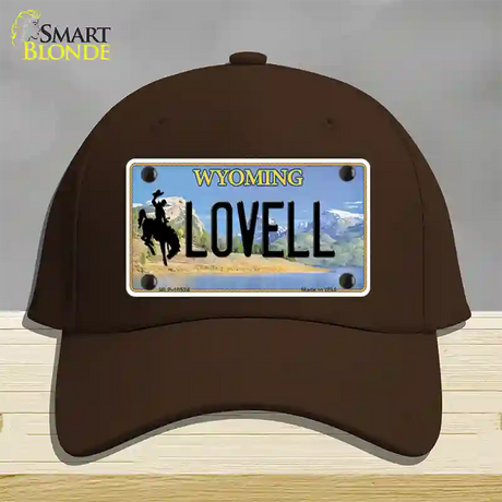 Lovell Wyoming Novelty License Plate Hat Cotton / Dark Brown