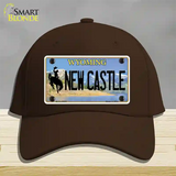 New Castle Wyoming Novelty License Plate Hat Cotton / Dark Brown