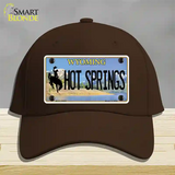 Hot Springs Wyoming Novelty License Plate Hat Cotton / Dark Brown