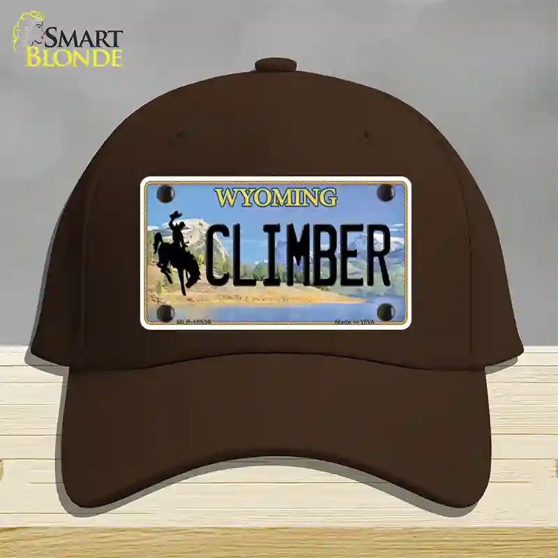 Climber Wyoming Novelty License Plate Hat Cotton / Dark Brown