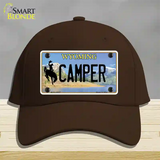 Camper Wyoming Novelty License Plate Hat Cotton / Dark Brown