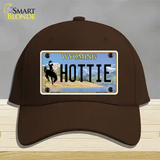 Hottie Wyoming Novelty License Plate Hat Cotton / Dark Brown