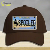 Spoiled Wyoming Novelty License Plate Hat Cotton / Dark Brown