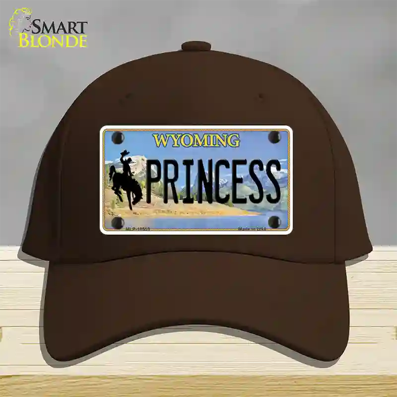 Princess Wyoming Novelty License Plate Hat Cotton / Dark Brown