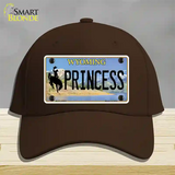 Princess Wyoming Novelty License Plate Hat Cotton / Dark Brown