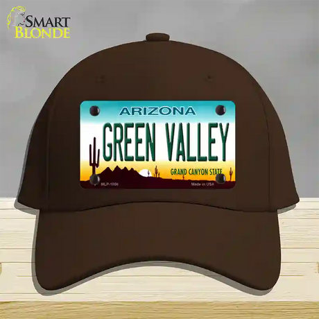 Green Valley Arizona Novelty License Plate Hat Cotton / Dark Brown