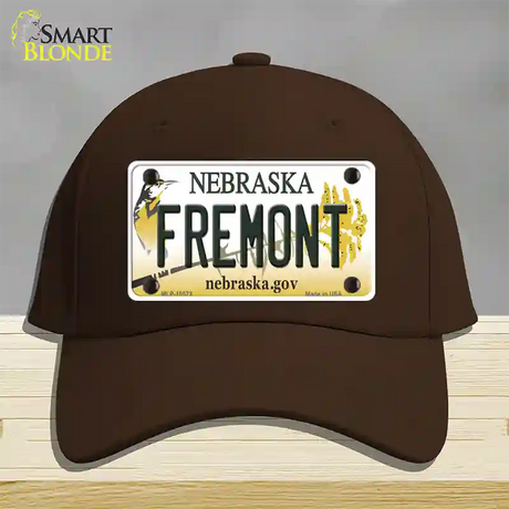 Fremont Nebraska Novelty License Plate Hat Cotton / Dark Brown