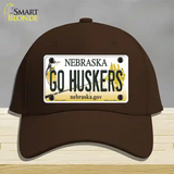 Go Huskers Nebraska Novelty License Plate Hat Cotton / Dark Brown