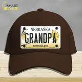 Grandpa Nebraska Novelty License Plate Hat Cotton / Dark Brown