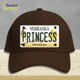 Princess Nebraska Novelty License Plate Hat Cotton / Dark Brown