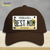 Best Mom Nebraska Novelty License Plate Hat Cotton / Dark Brown