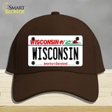 Wisconsin Dairyland Novelty License Plate Hat Cotton / Dark Brown