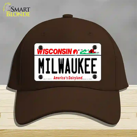 Milwaukee Wisconsin Novelty License Plate Hat Cotton / Dark Brown