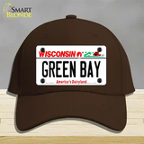 Green Bay Wisconsin Novelty License Plate Hat Cotton / Dark Brown