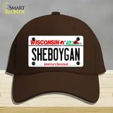 Sheboygan Wisconsin Novelty License Plate Hat Cotton / Dark Brown